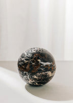 Marble Globe Incense Burner Obsidian