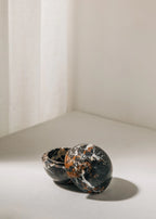 Marble Globe Incense Burner Obsidian