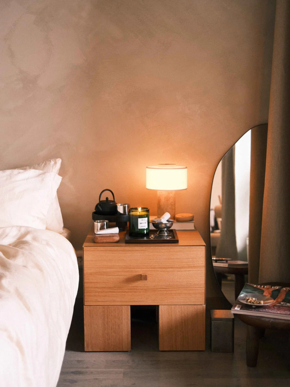 Aura Portable Lamp - TRAVERTINE STONE