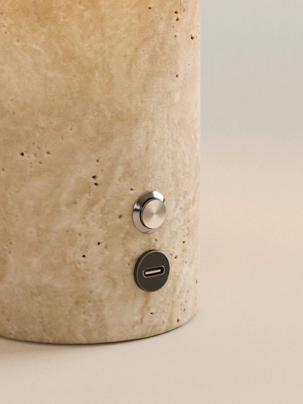 Aura Portable Lamp - TRAVERTINE STONE