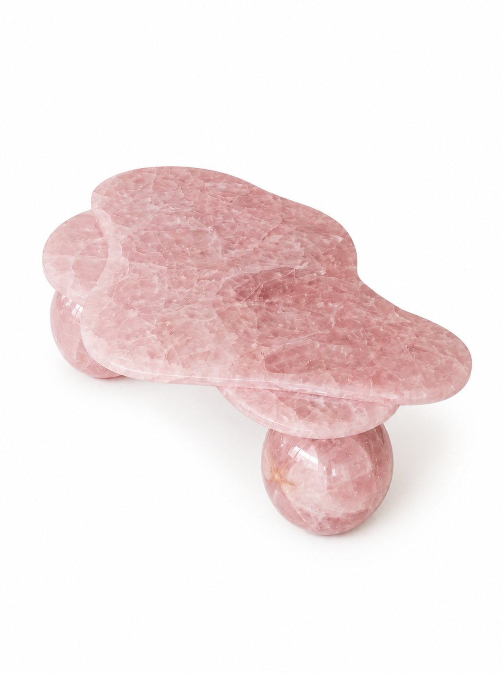Rose Quartz Marble Coffee Table