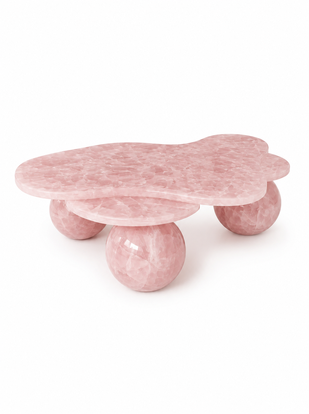 Rose Quartz Marble Coffee Table
