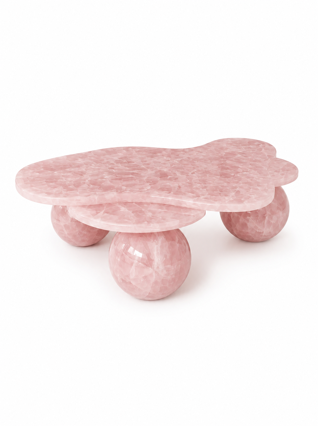 Rose Quartz Marble Coffee Table